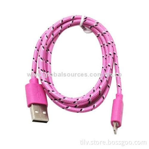 Fabric Braid USB Cable for iPhone 5/5S/5C